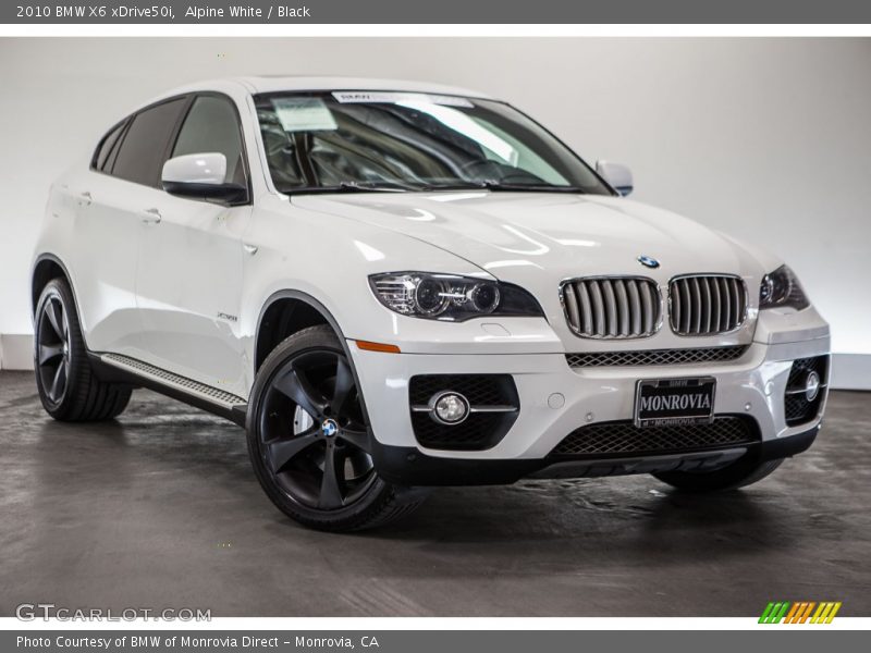 Alpine White / Black 2010 BMW X6 xDrive50i