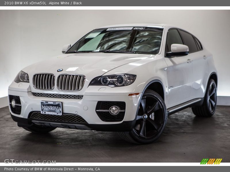 Alpine White / Black 2010 BMW X6 xDrive50i