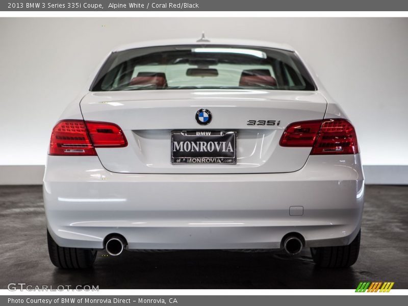 Alpine White / Coral Red/Black 2013 BMW 3 Series 335i Coupe