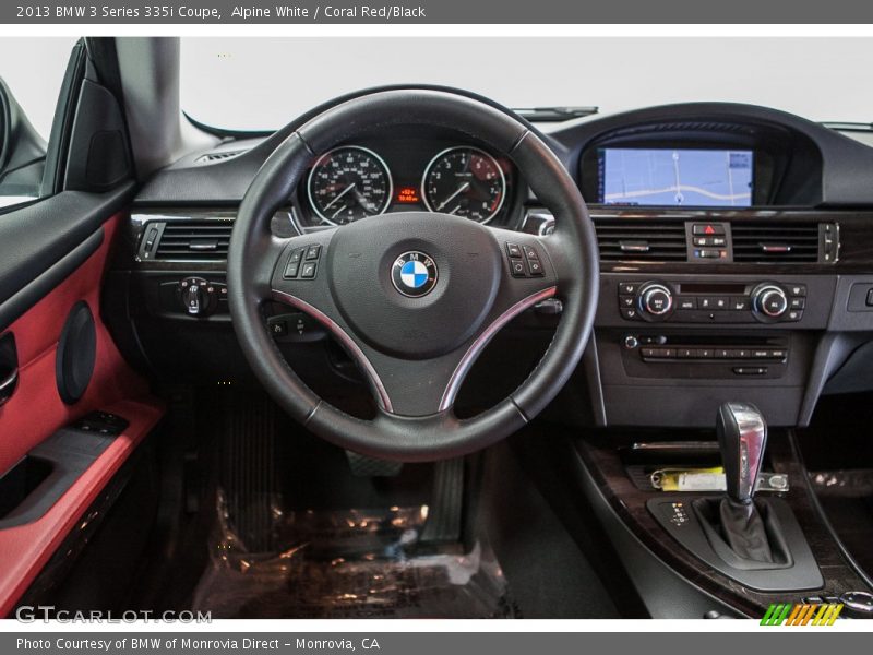 Alpine White / Coral Red/Black 2013 BMW 3 Series 335i Coupe