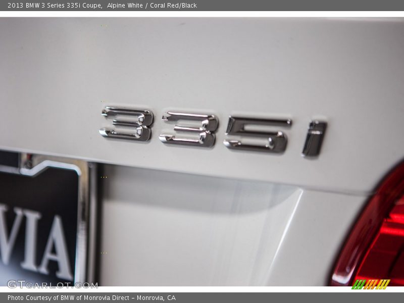 Alpine White / Coral Red/Black 2013 BMW 3 Series 335i Coupe