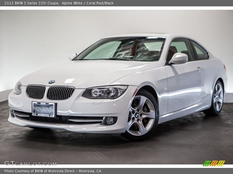 Alpine White / Coral Red/Black 2013 BMW 3 Series 335i Coupe