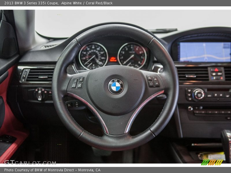 Alpine White / Coral Red/Black 2013 BMW 3 Series 335i Coupe