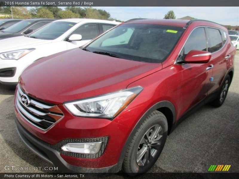 Serrano Red / Beige 2016 Hyundai Santa Fe Sport
