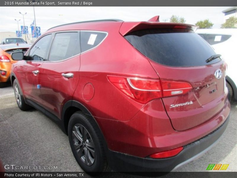 Serrano Red / Beige 2016 Hyundai Santa Fe Sport