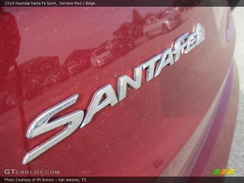 Serrano Red / Beige 2016 Hyundai Santa Fe Sport