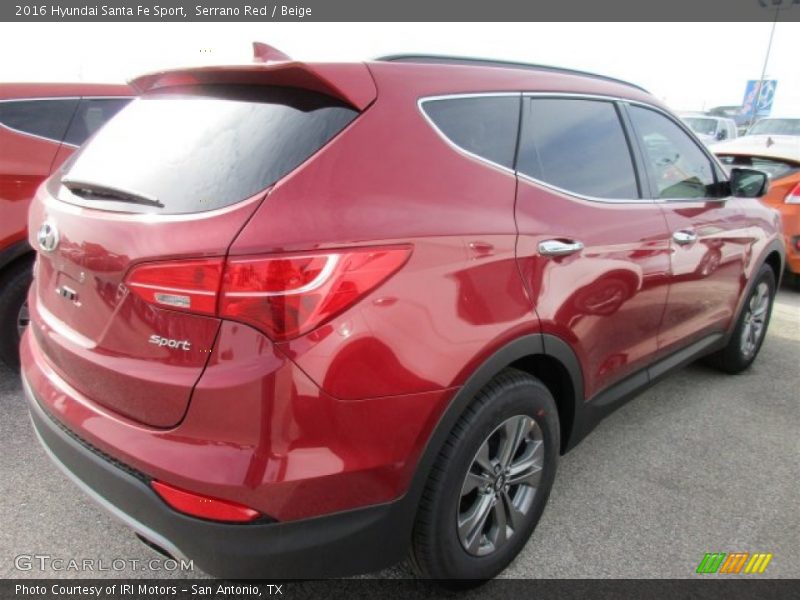 Serrano Red / Beige 2016 Hyundai Santa Fe Sport
