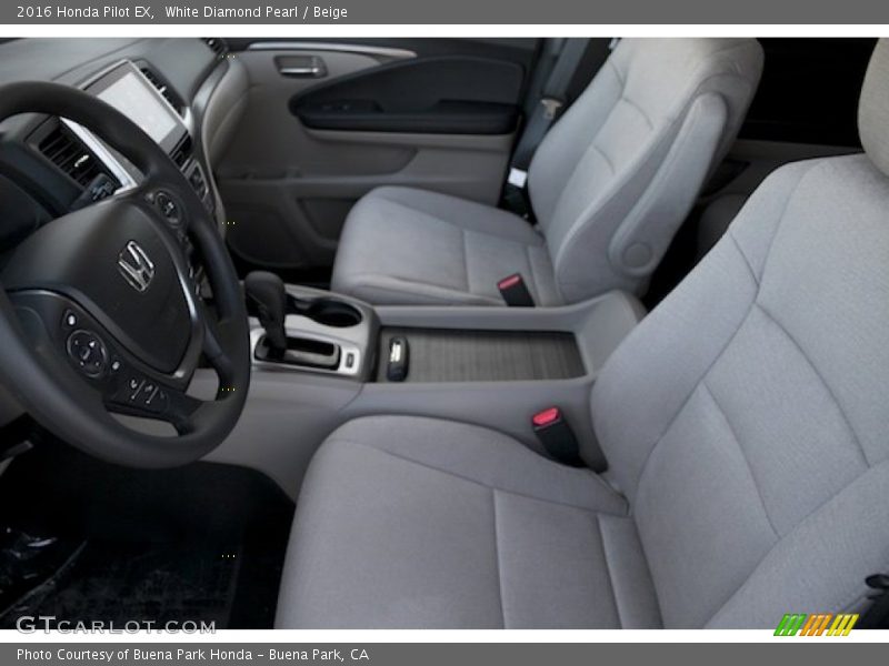 White Diamond Pearl / Beige 2016 Honda Pilot EX