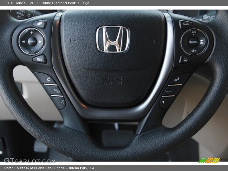 White Diamond Pearl / Beige 2016 Honda Pilot EX