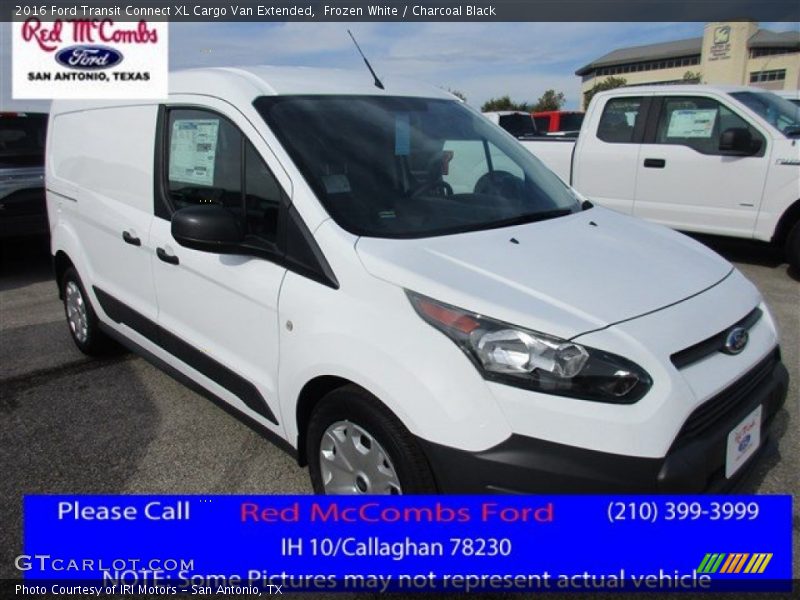 Frozen White / Charcoal Black 2016 Ford Transit Connect XL Cargo Van Extended