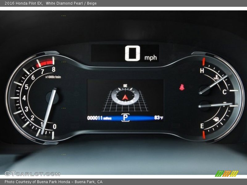 White Diamond Pearl / Beige 2016 Honda Pilot EX