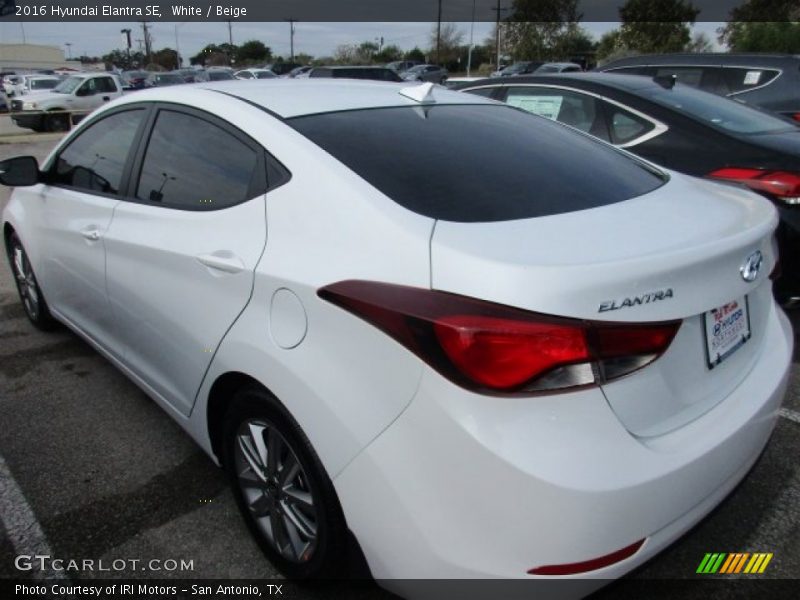 White / Beige 2016 Hyundai Elantra SE