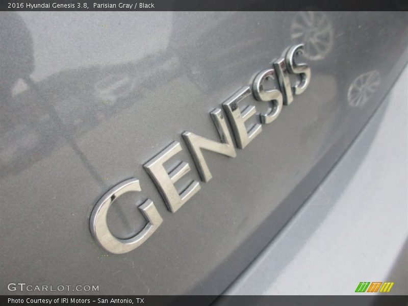 Parisian Gray / Black 2016 Hyundai Genesis 3.8