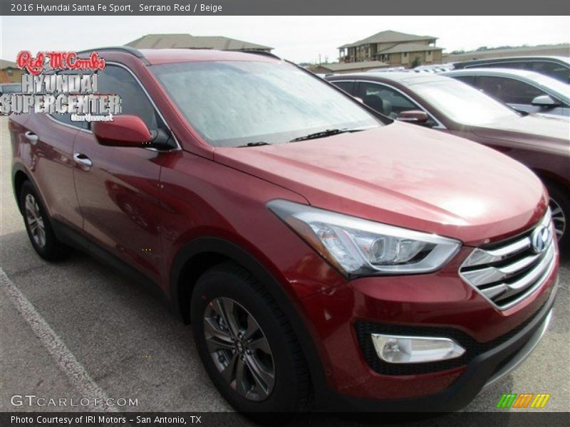 Serrano Red / Beige 2016 Hyundai Santa Fe Sport