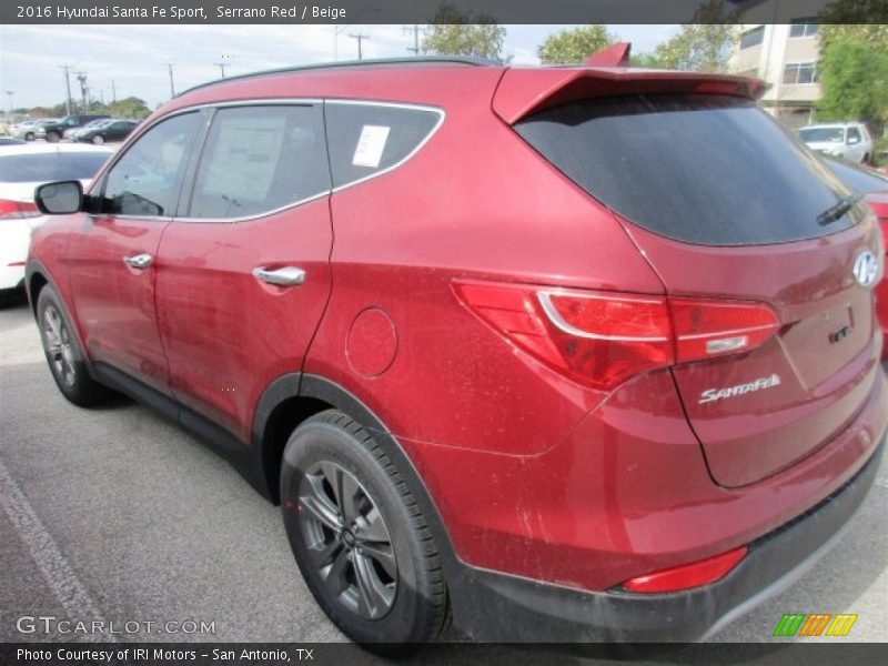 Serrano Red / Beige 2016 Hyundai Santa Fe Sport