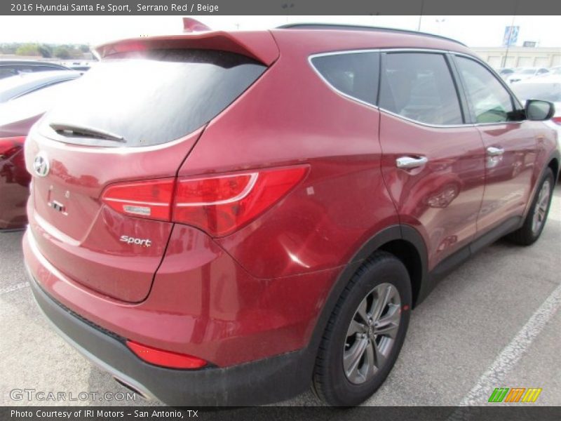 Serrano Red / Beige 2016 Hyundai Santa Fe Sport