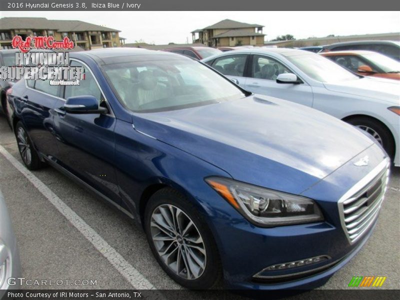 Ibiza Blue / Ivory 2016 Hyundai Genesis 3.8