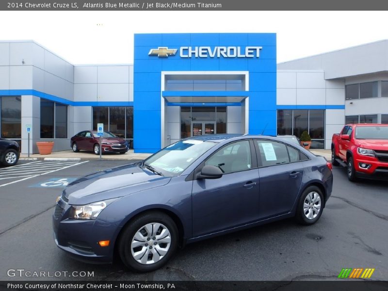 Atlantis Blue Metallic / Jet Black/Medium Titanium 2014 Chevrolet Cruze LS