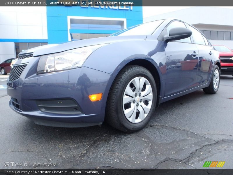 Atlantis Blue Metallic / Jet Black/Medium Titanium 2014 Chevrolet Cruze LS