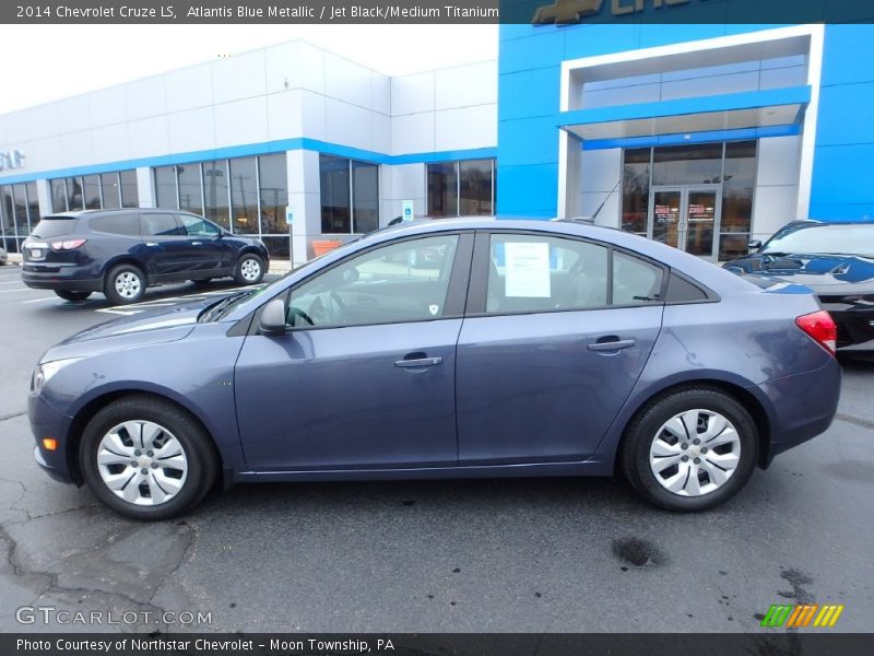 Atlantis Blue Metallic / Jet Black/Medium Titanium 2014 Chevrolet Cruze LS