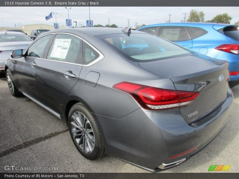 Empire State Gray / Black 2016 Hyundai Genesis 3.8