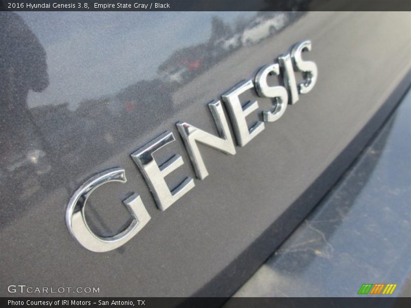 Empire State Gray / Black 2016 Hyundai Genesis 3.8