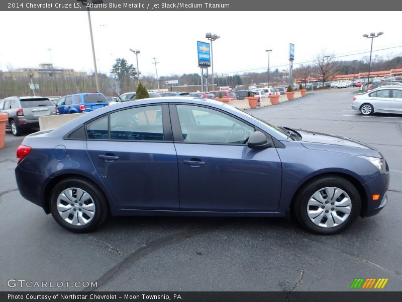 Atlantis Blue Metallic / Jet Black/Medium Titanium 2014 Chevrolet Cruze LS