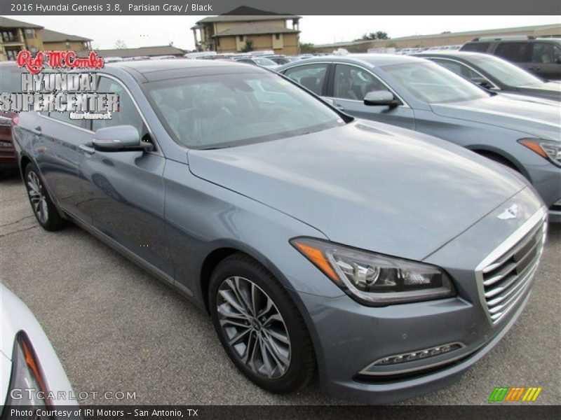Parisian Gray / Black 2016 Hyundai Genesis 3.8