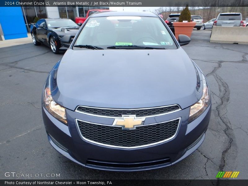 Atlantis Blue Metallic / Jet Black/Medium Titanium 2014 Chevrolet Cruze LS