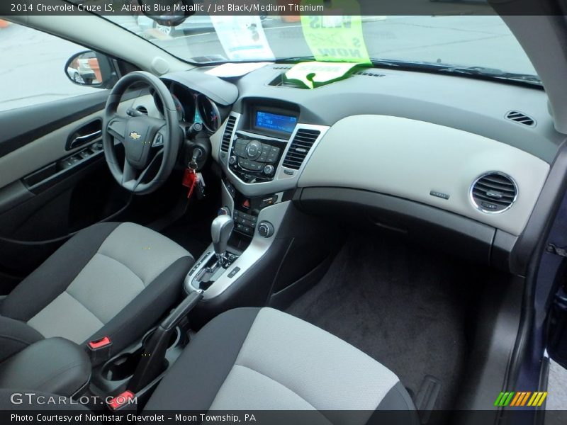 Atlantis Blue Metallic / Jet Black/Medium Titanium 2014 Chevrolet Cruze LS