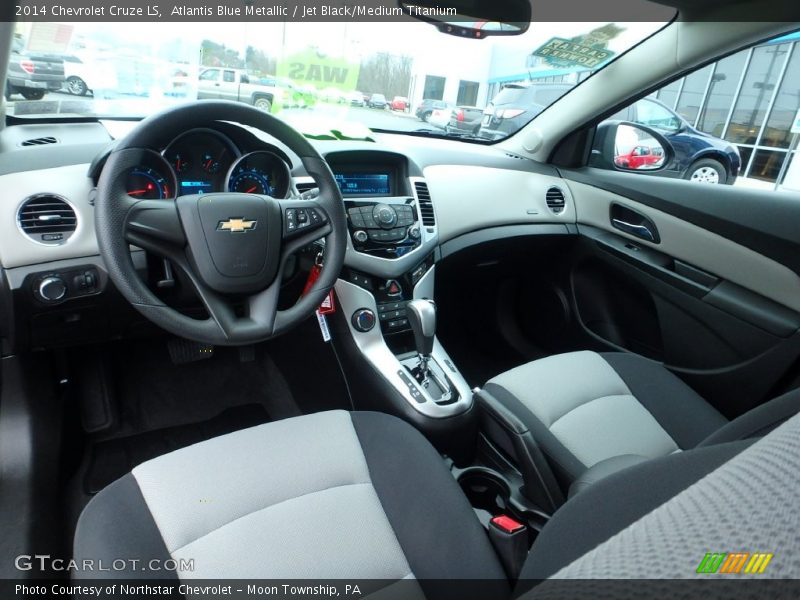Atlantis Blue Metallic / Jet Black/Medium Titanium 2014 Chevrolet Cruze LS