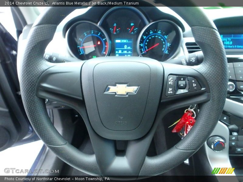 Atlantis Blue Metallic / Jet Black/Medium Titanium 2014 Chevrolet Cruze LS