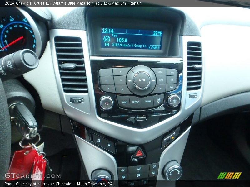 Atlantis Blue Metallic / Jet Black/Medium Titanium 2014 Chevrolet Cruze LS