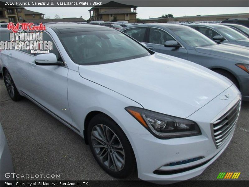 Casablanca White / Black 2016 Hyundai Genesis 3.8