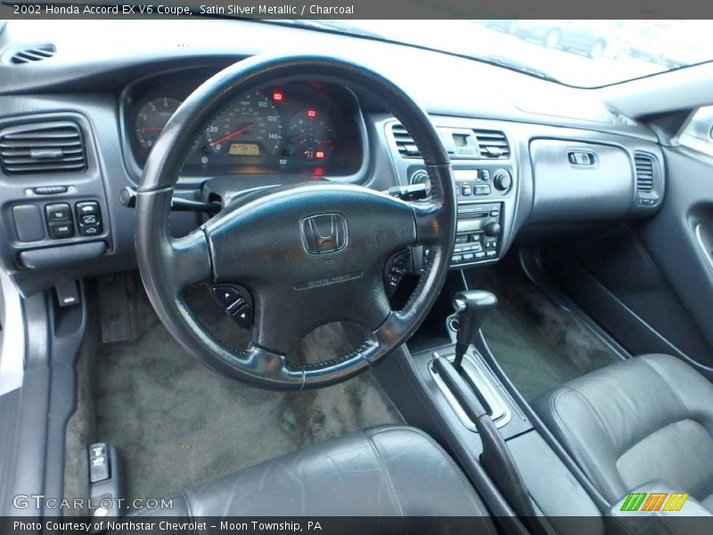 Satin Silver Metallic / Charcoal 2002 Honda Accord EX V6 Coupe