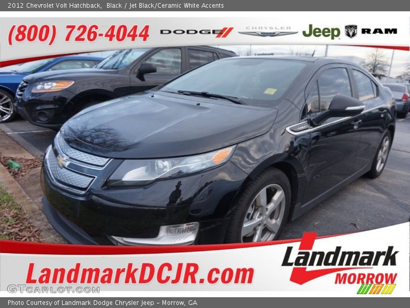Black / Jet Black/Ceramic White Accents 2012 Chevrolet Volt Hatchback