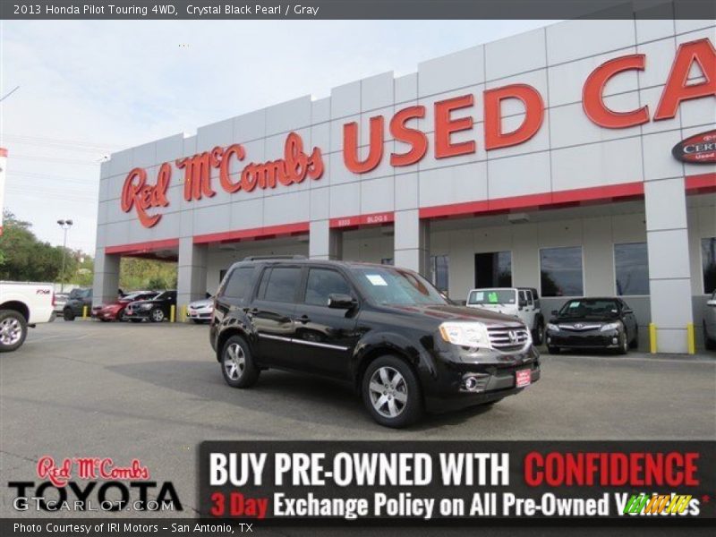 Crystal Black Pearl / Gray 2013 Honda Pilot Touring 4WD