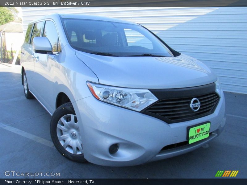 Brilliant Silver / Gray 2013 Nissan Quest 3.5 S