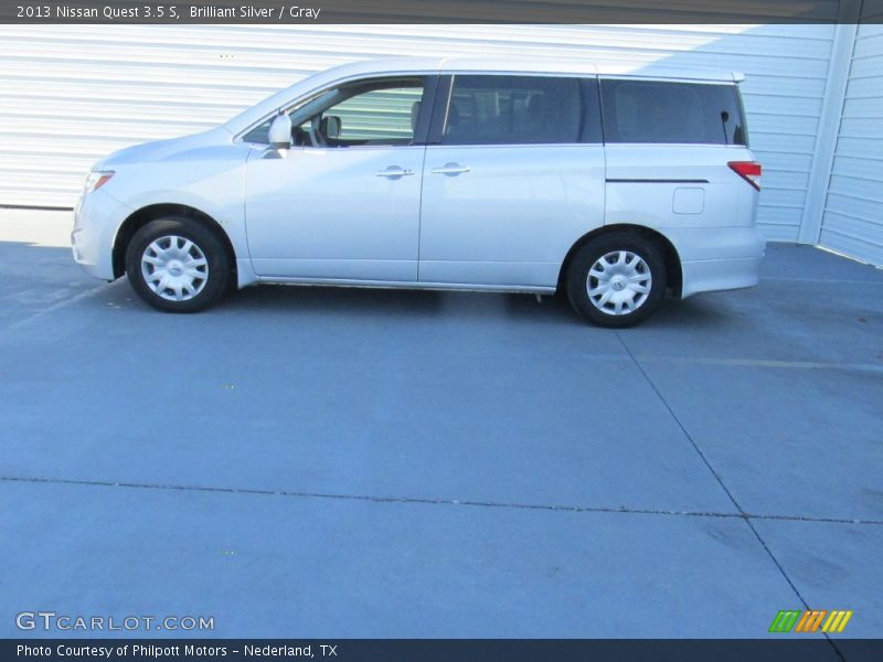 Brilliant Silver / Gray 2013 Nissan Quest 3.5 S