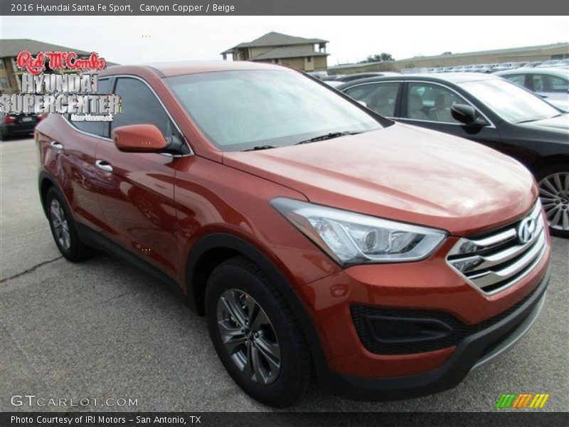 Canyon Copper / Beige 2016 Hyundai Santa Fe Sport