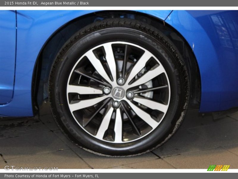 Aegean Blue Metallic / Black 2015 Honda Fit EX