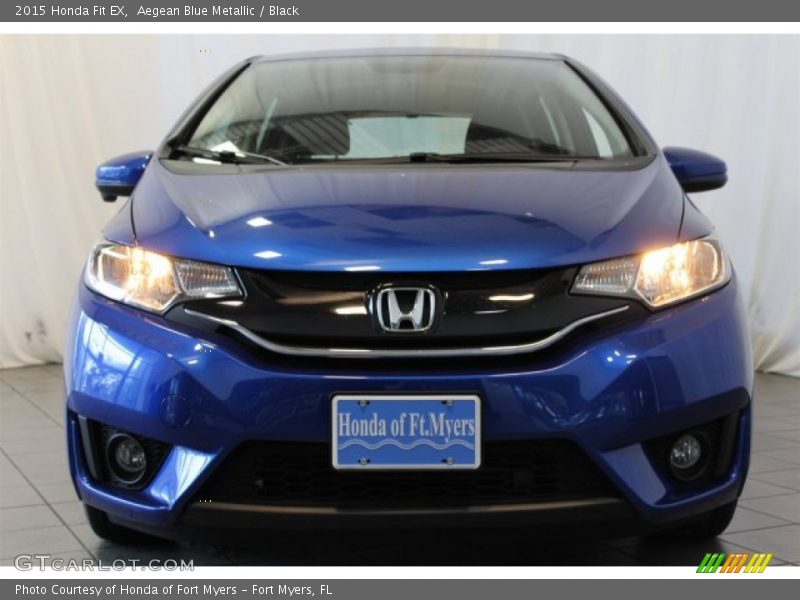 Aegean Blue Metallic / Black 2015 Honda Fit EX