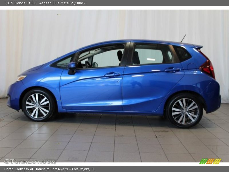 Aegean Blue Metallic / Black 2015 Honda Fit EX