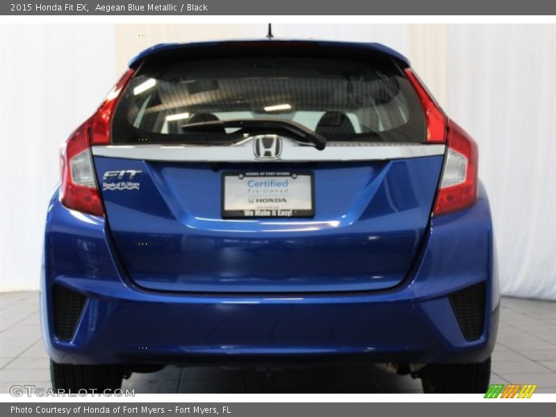 Aegean Blue Metallic / Black 2015 Honda Fit EX