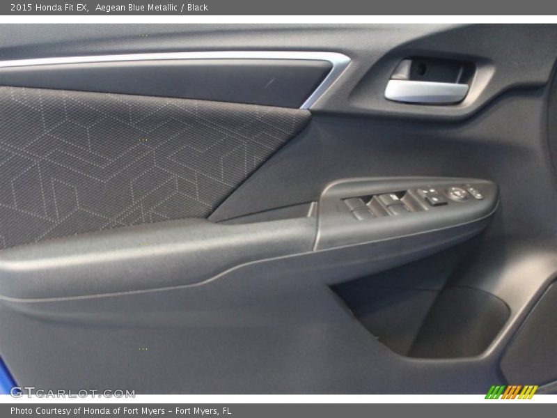 Aegean Blue Metallic / Black 2015 Honda Fit EX