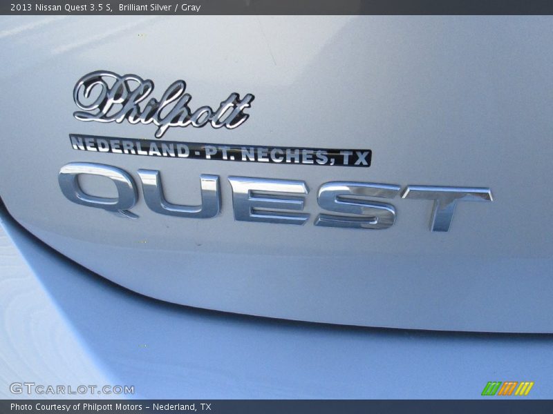 Brilliant Silver / Gray 2013 Nissan Quest 3.5 S