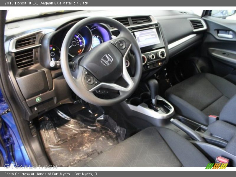 Aegean Blue Metallic / Black 2015 Honda Fit EX