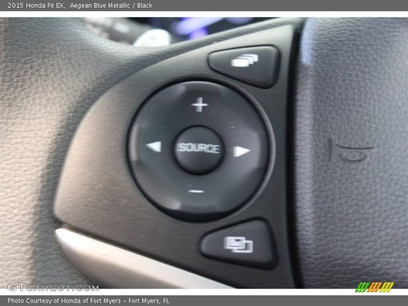 Aegean Blue Metallic / Black 2015 Honda Fit EX