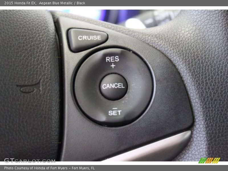 Aegean Blue Metallic / Black 2015 Honda Fit EX