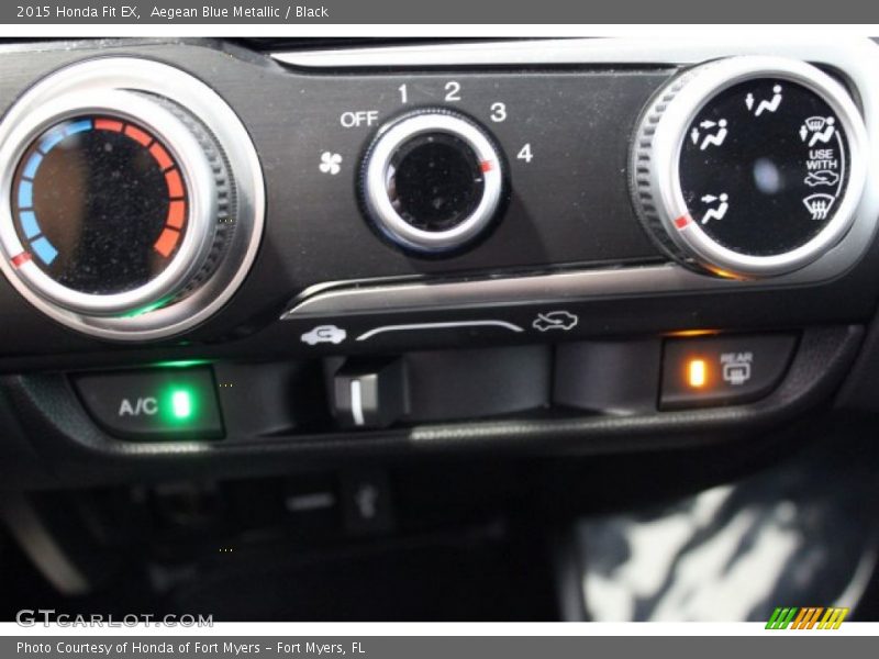 Aegean Blue Metallic / Black 2015 Honda Fit EX